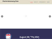 Tablet Screenshot of prairieastronomyclub.org